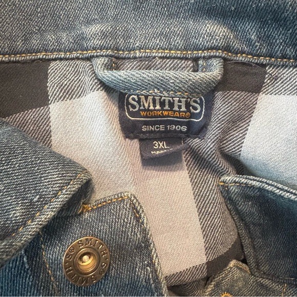 SMITH Workwear Heavyweight Denim Lined Jacket Size 3X — Great for Outdoors!!! - Picture 10 of 10